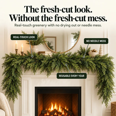 Real-Touch Cedar Garland