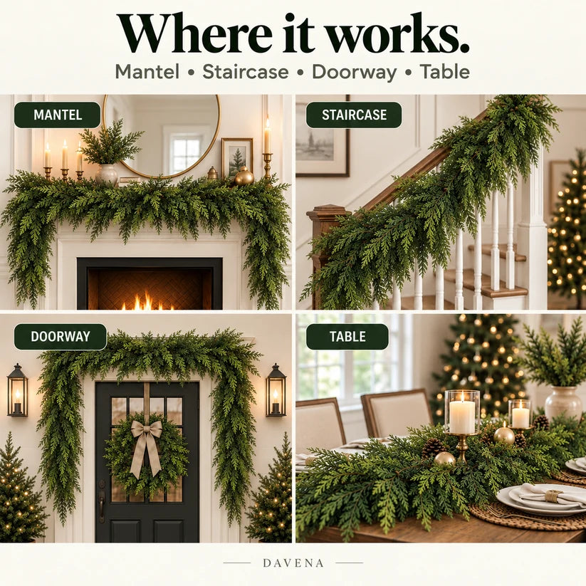 Real-Touch Cedar Garland